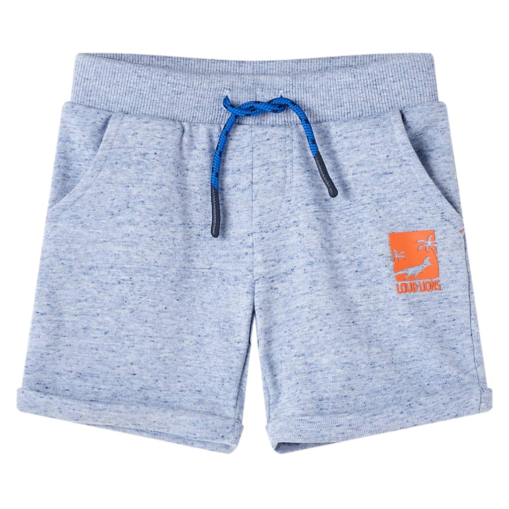 VidaXL Short enfant avec cordon de serrage 104 bleu mélange