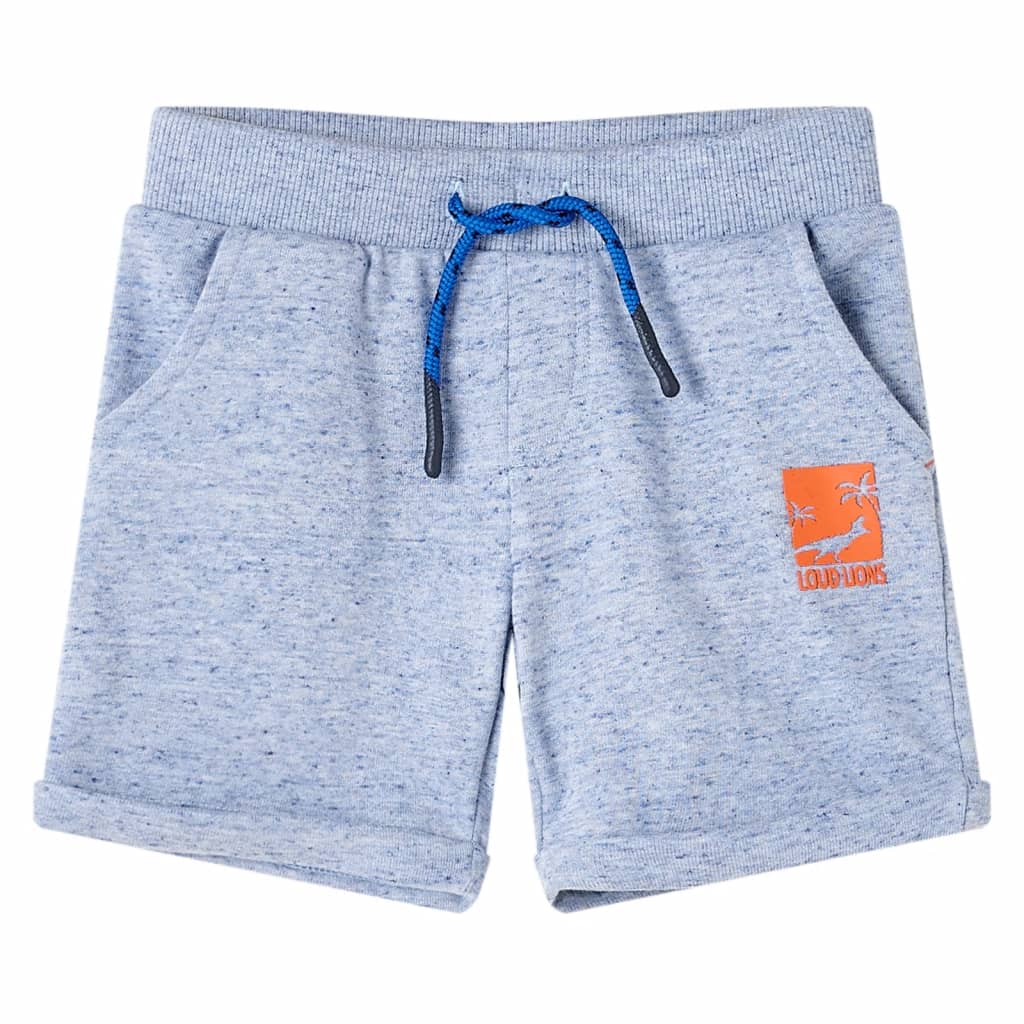 VidaXL Short enfant avec cordon de serrage 140 bleu mélange