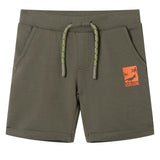 VidaXL Short enfant avec cordon de serrage 92 kaki foncé