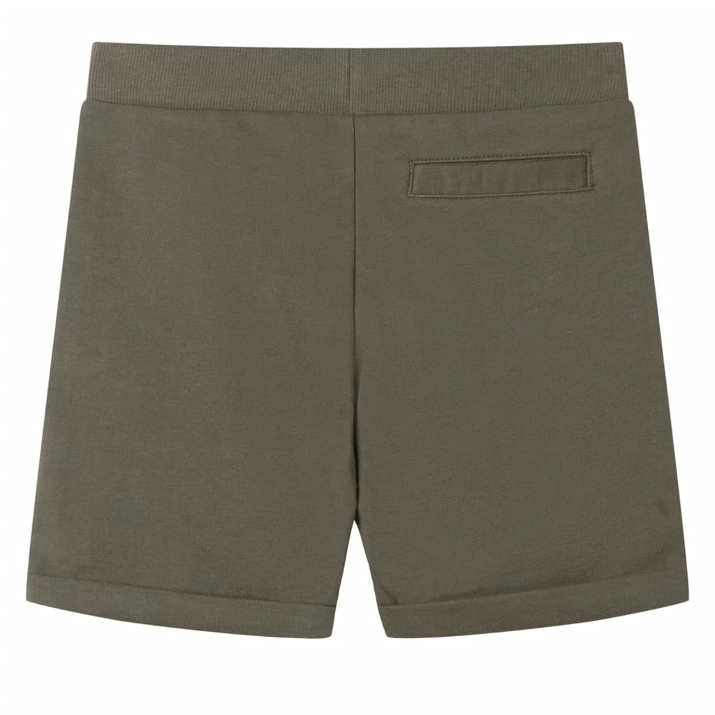 VidaXL Short enfant avec cordon de serrage 116 kaki foncé