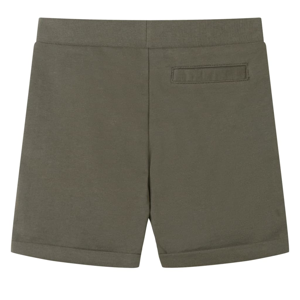 VidaXL Short enfant avec cordon de serrage 128 kaki foncé