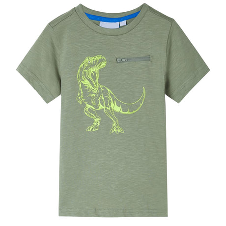 VidaXL Chemise enfant à manches courtes 116 kaki clair