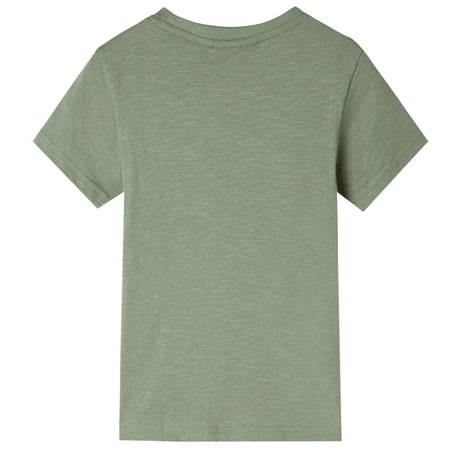 VidaXL Chemise enfant à manches courtes 116 kaki clair