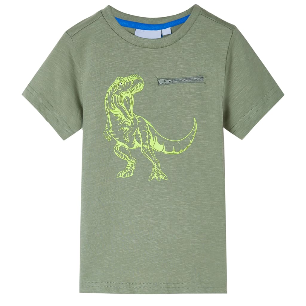 VidaXL Chemise enfant à manches courtes 128 kaki clair