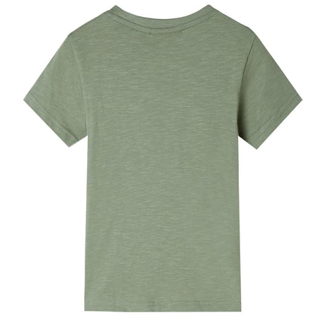 VidaXL Chemise enfant à manches courtes 128 kaki clair