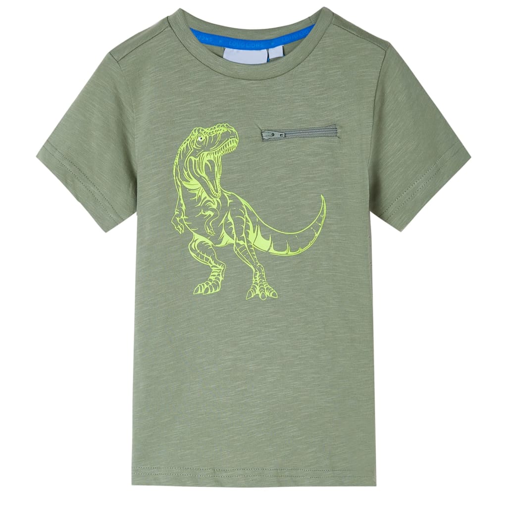VidaXL chemise enfant manches courtes 140 kaki clair