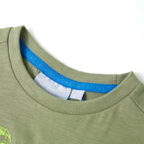 VidaXL chemise enfant manches courtes 140 kaki clair