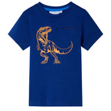 VidaXL Chemise enfant à manches courtes 104 bleu foncé