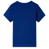 VidaXL Chemise enfant à manches courtes 104 bleu foncé