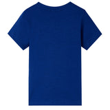 VidaXL Chemise enfant à manches courtes 116 bleu foncé