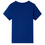 VidaXL Chemise enfant à manches courtes 140 bleu foncé