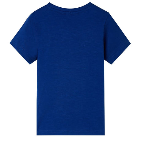 VidaXL Chemise enfant à manches courtes 140 bleu foncé
