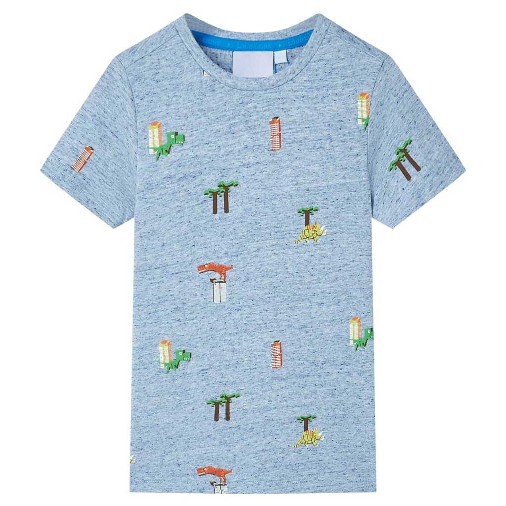 VidaXL Chemise enfant 92 bleu mélangé