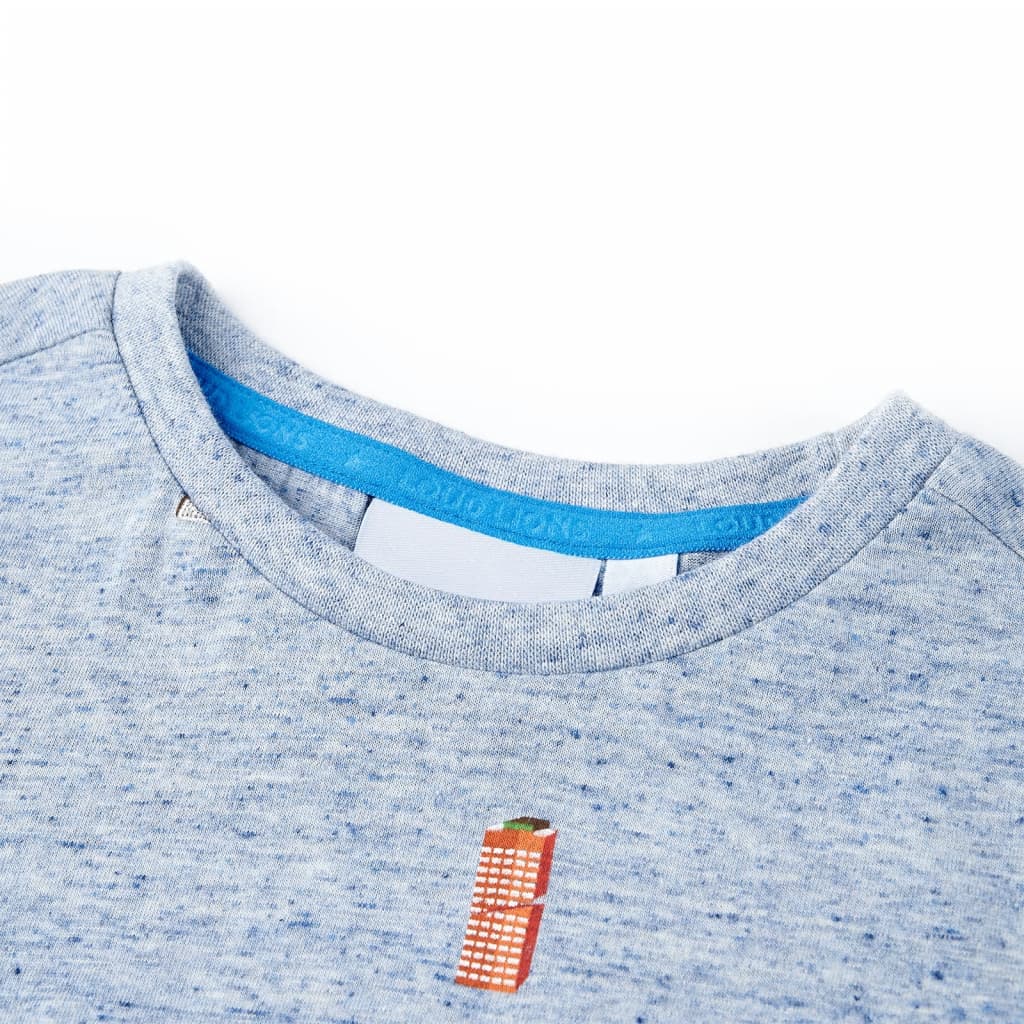 VidaXL Chemise enfant 92 bleu mélangé