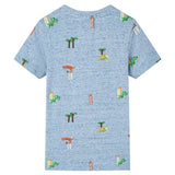 VidaXL Chemise enfant 116 bleu mélangé