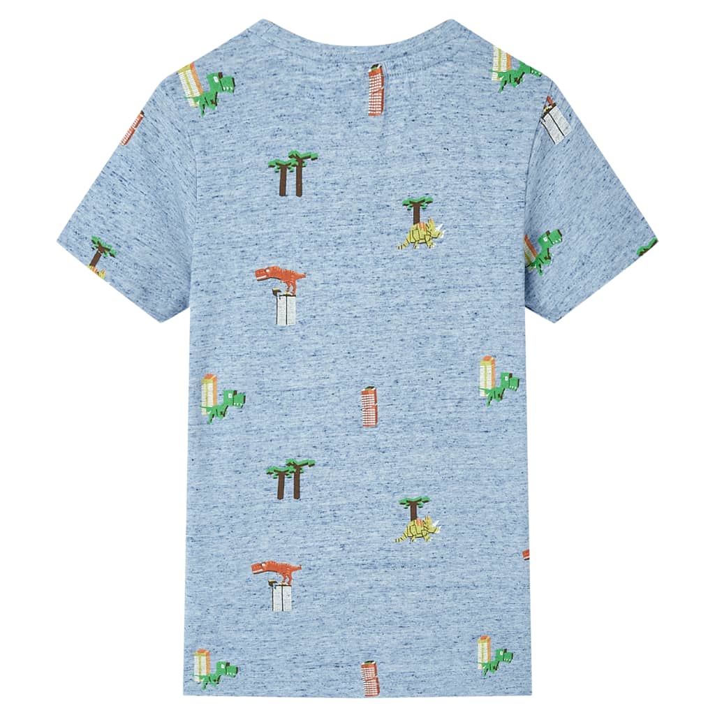VidaXL Chemise enfant 128 bleu mélangé