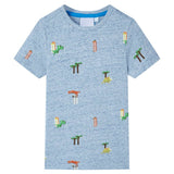 VidaXL Chemise enfant 140 bleu mixte