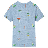 VidaXL Chemise enfant 140 bleu mixte