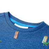VidaXL Chemise enfant 92 bleu foncé mélangé