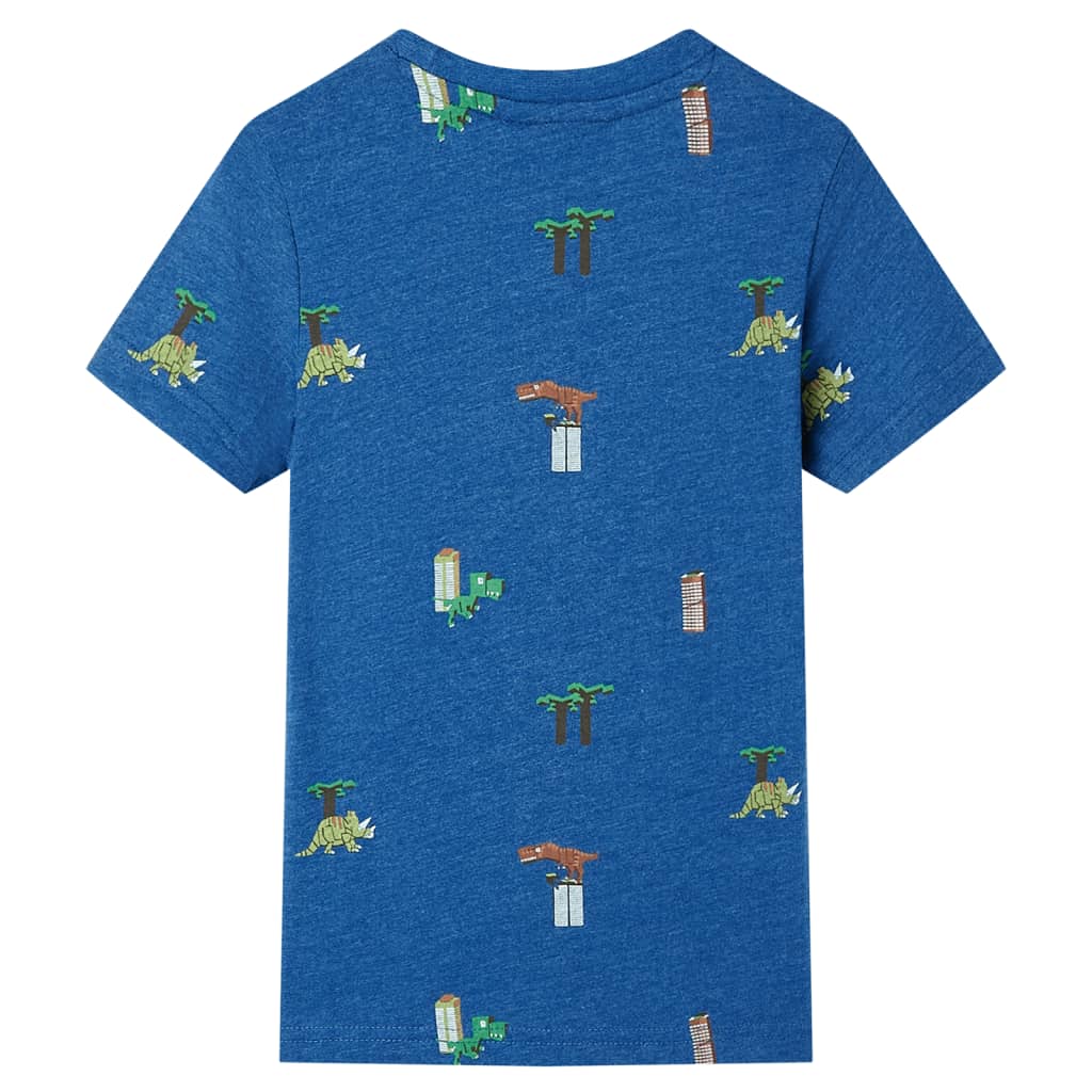 VidaXL Chemise enfant 104 bleu foncé mélangé