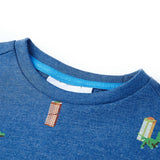 VidaXL Chemise enfant 104 bleu foncé mélangé