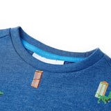 VidaXL Chemise enfant 140 bleu foncé mélangé