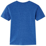 VidaXL Chemise enfant 116 bleu foncé mélangé