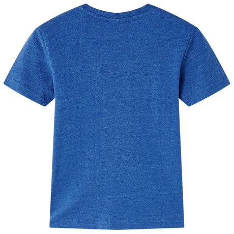 VidaXL Chemise enfant 116 bleu foncé mélangé