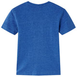 VidaXL Chemise enfant 128 bleu foncé mélangé