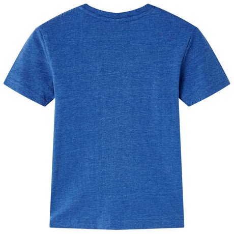 VidaXL Chemise enfant 128 bleu foncé mélangé