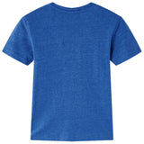 VidaXL Chemise enfant 140 bleu foncé mélangé