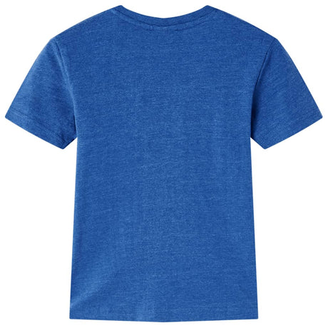 VidaXL Chemise enfant 140 bleu foncé mélangé
