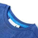 VidaXL Chemise enfant 140 bleu foncé mélangé