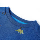 VidaXL Pull enfant 92 bleu foncé mélangé