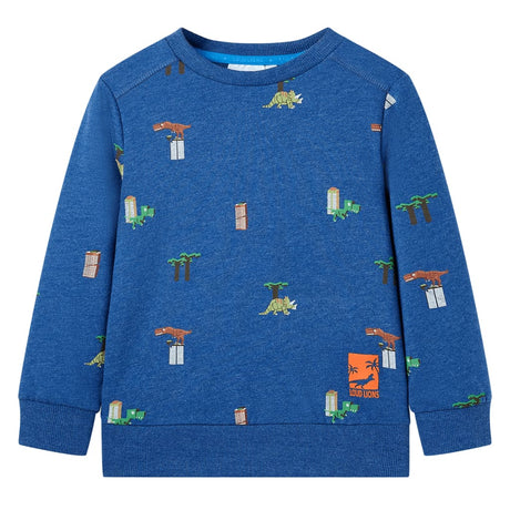 VidaXL Pull enfant 116 bleu foncé mélangé