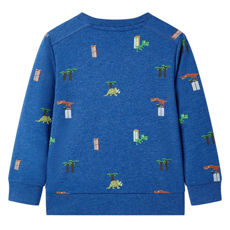 VidaXL Pull enfant 128 bleu foncé mélangé