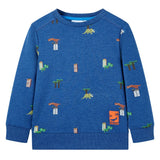 VidaXL Pull enfant 140 bleu foncé mélangé