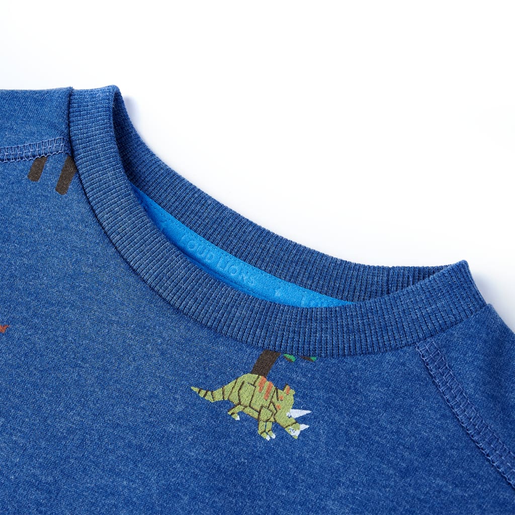 VidaXL Pull enfant 140 bleu foncé mélangé