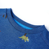 VidaXL Pull enfant 140 bleu foncé mélangé