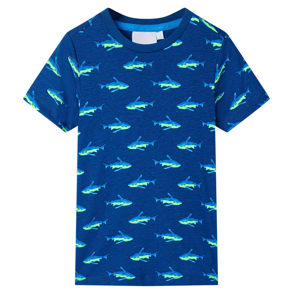VidaXL Chemise enfant 92 bleu foncé