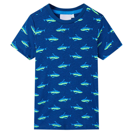 VidaXL Chemise enfant 92 bleu foncé