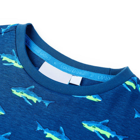 VidaXL Chemise enfant 92 bleu foncé