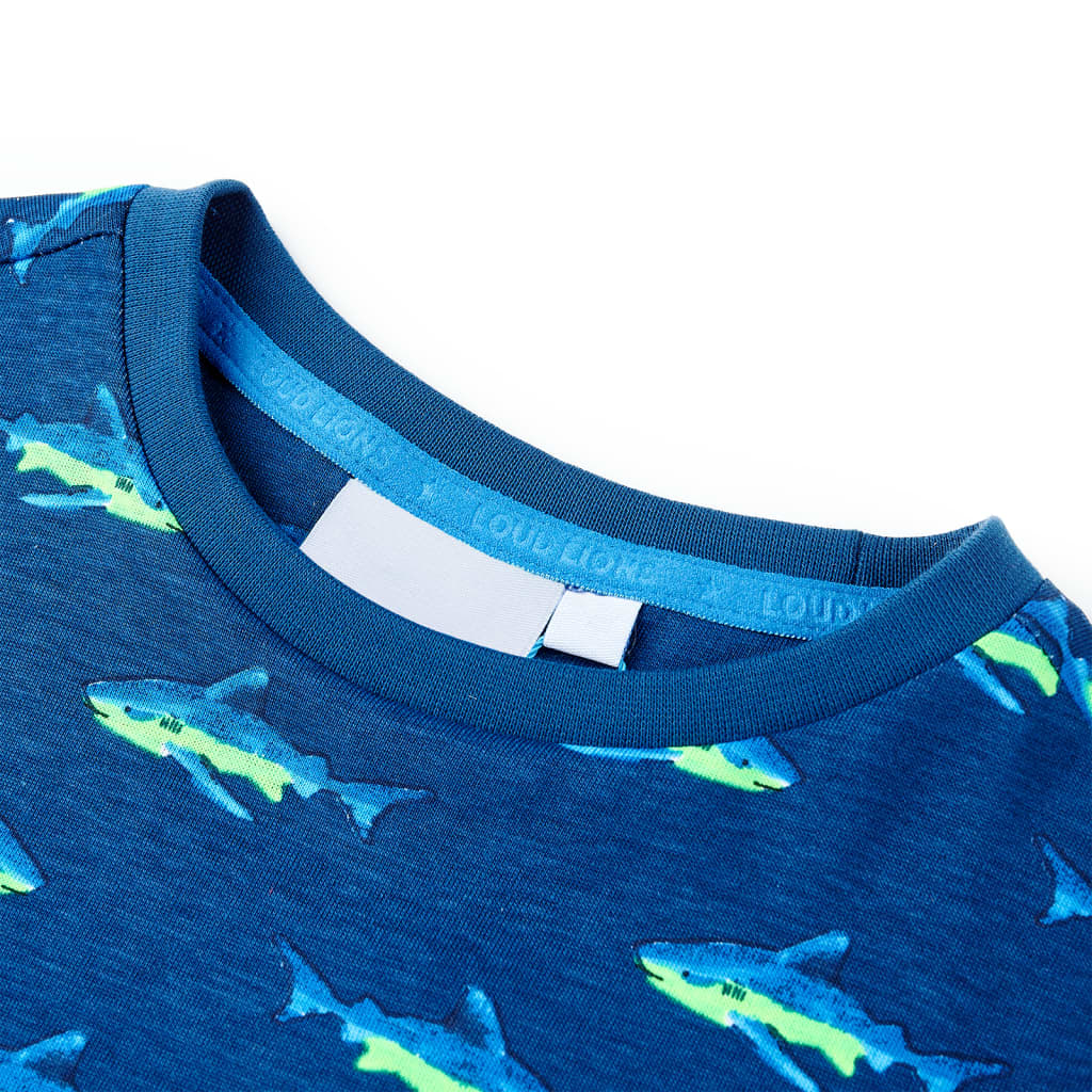 VidaXL Chemise enfant 116 bleu foncé