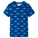 VidaXL Chemise enfant 140 bleu foncé