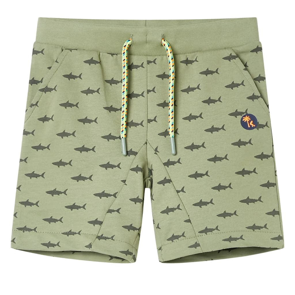 VidaXL Short enfant avec cordon de serrage 116 kaki clair