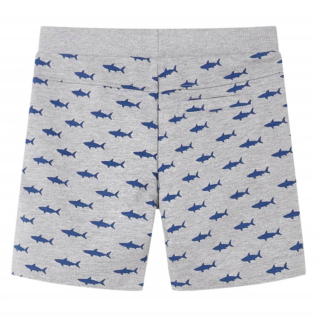 VidaXL Short pour enfants avec cordon de serrage 128 gris clair mélangé