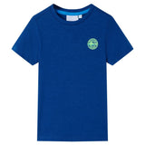 VidaXL Chemise enfant 128 bleu foncé