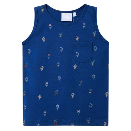 VidaXL Haut enfant 128 bleu foncé