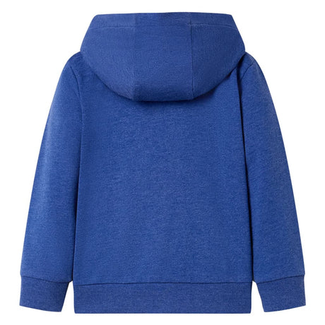 VidaXL Cardigan enfant avec capuche et fermeture éclair 92 bleu foncé mélangé