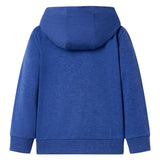 VidaXL Cardigan enfant avec capuche et fermeture éclair 140 bleu foncé mélangé